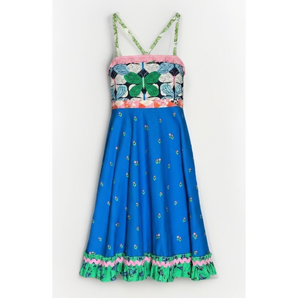 Matilda Jane Platinum Soar On Ellie Roundabout Dress Sz 8 #7 / 7 Blue USA